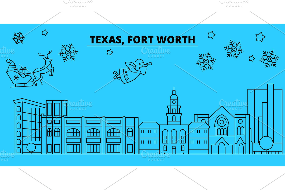 United States, Fort Worth winter in Illustrations - product preview 8
