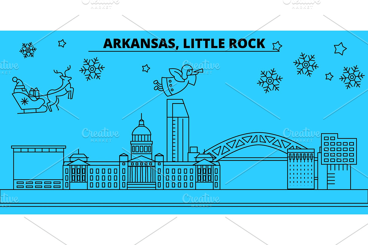 United States, Little Rock winter in Illustrations - product preview 8