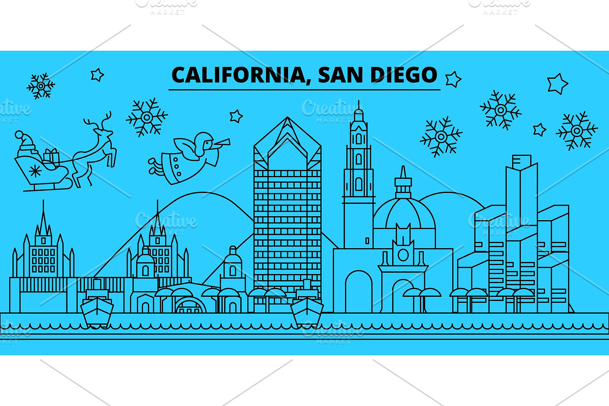 United States, San Diego winter in Illustrations - product preview 8