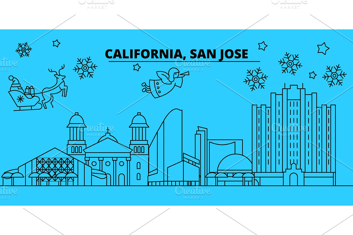 United States, San Jose winter in Illustrations - product preview 8