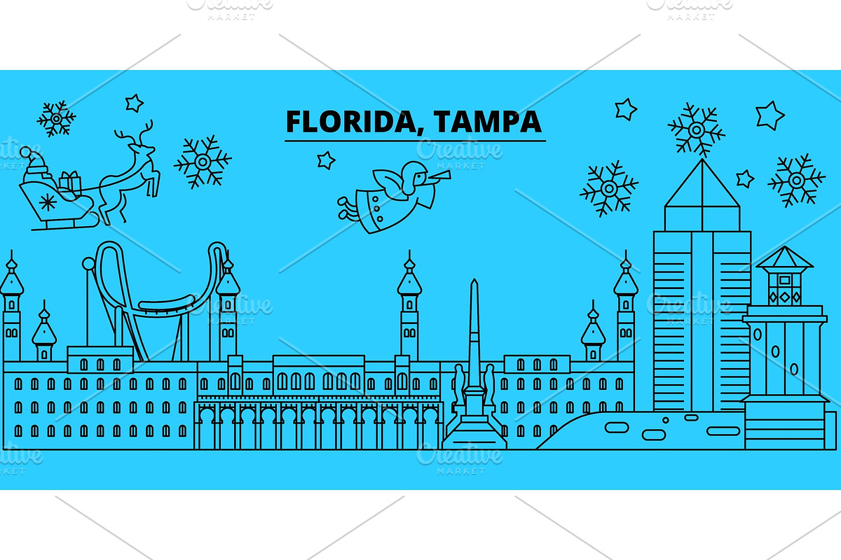 United States, Tampa winter holidays in Illustrations - product preview 8