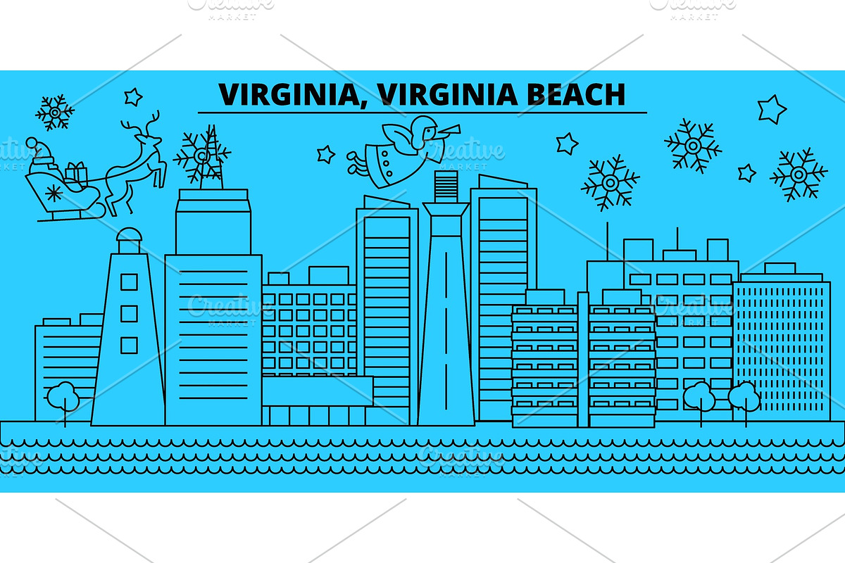 United States, Virginia Beach winter in Illustrations - product preview 8