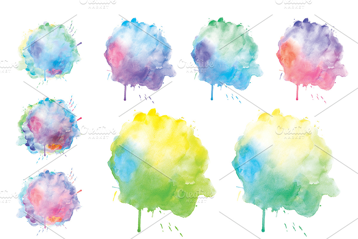 Watercolor spots in Textures - product preview 8