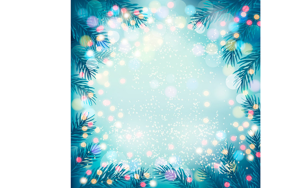 Holiday frame with branch of tree in Illustrations - product preview 8