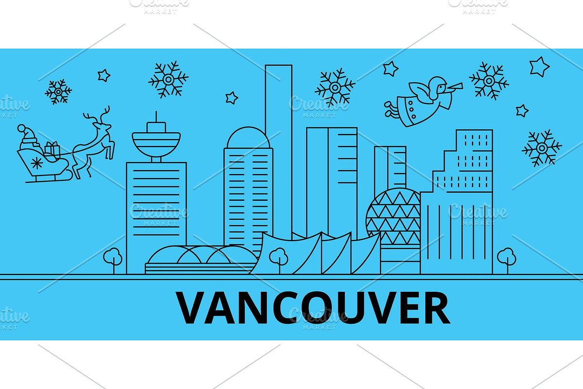 Canada, Vancouver winter holidays in Illustrations - product preview 8