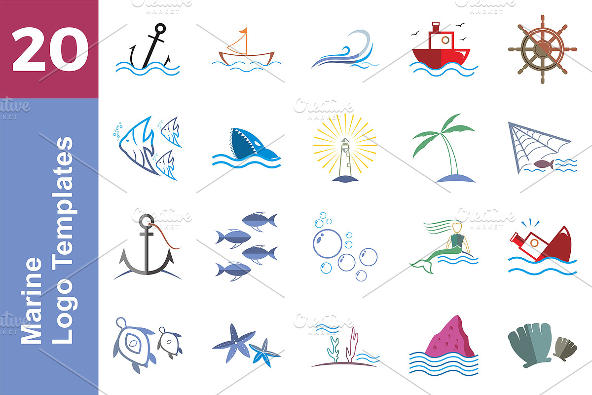 20 Logo Marine Templates Bundle in Logo Templates - product preview 8