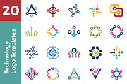 20 Logo Technology Template Bundle