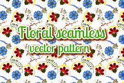 Seamless floral vector pattern