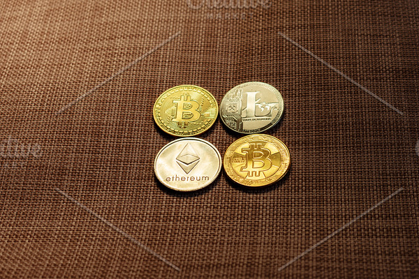 Coin Crypto Currencies. Lying on the