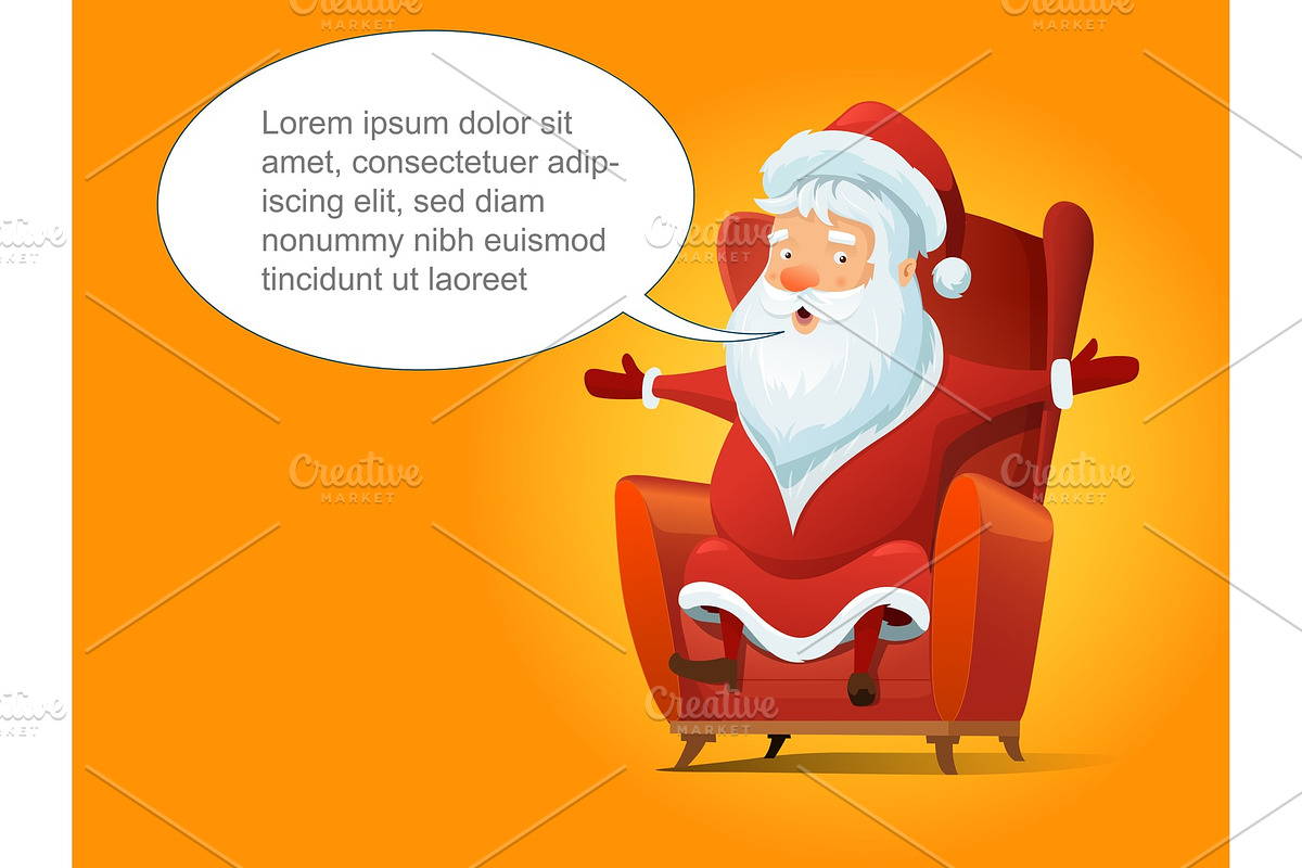Santa Claus cartoon vector in Objects - product preview 8
