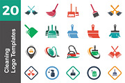 20 Logo Cleaning Templates Bundle