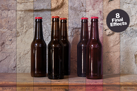 5 Perspectives Bottles | Beer Mockup in Product Mockups - product preview 4