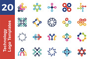20 Logo Technology Template Bundle