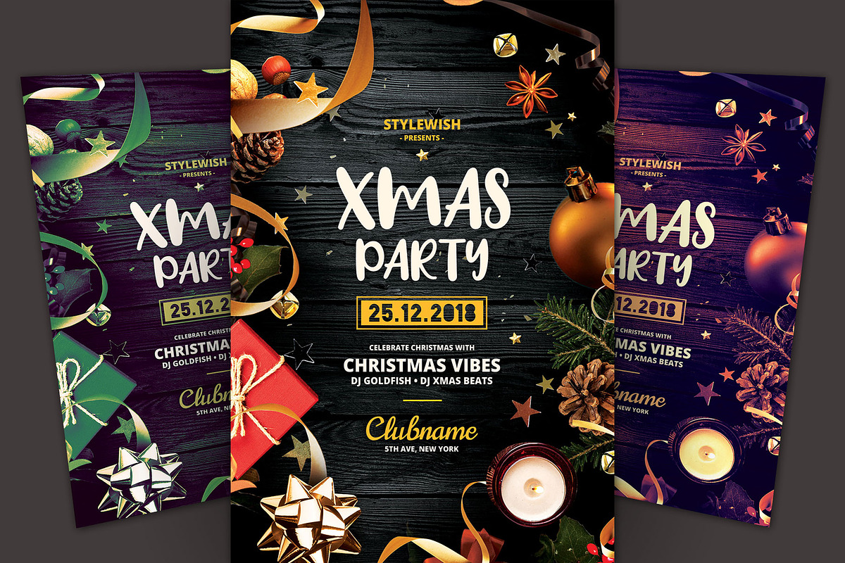 Xmas Party Flyer in Flyer Templates - product preview 8