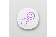 Bitcoin payment button app icon