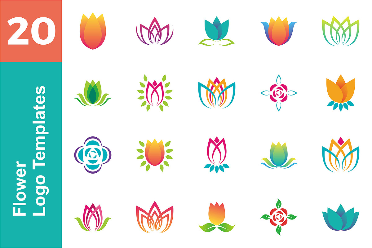 20 Logo Flower Template Bundle in Logo Templates - product preview 8