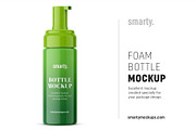Foam bottle mockup / glossy
