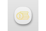 Bitcoin coins stack app icon