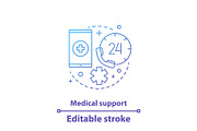 Medical support concept icon
