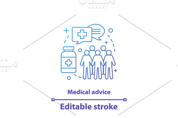 Medical advice concept icon