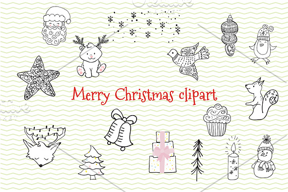 Christmas clipart  in Illustrations - product preview 2