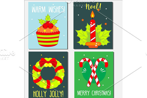 Christmas cards design. vector
