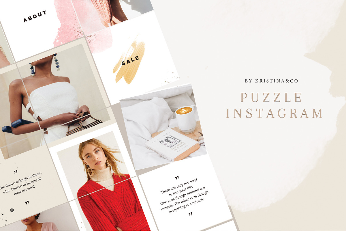 Instagram puzzle in Instagram Templates - product preview 8