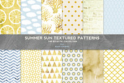 Summer Sun Textured Digital Patterns