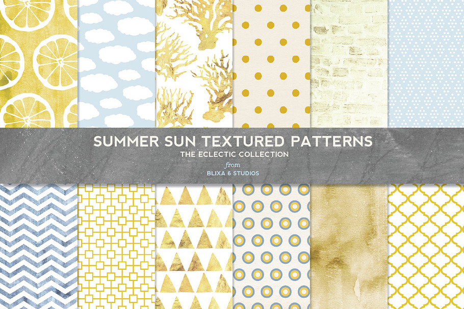 Summer Sun Textured Digital Patterns in Patterns - product preview 8