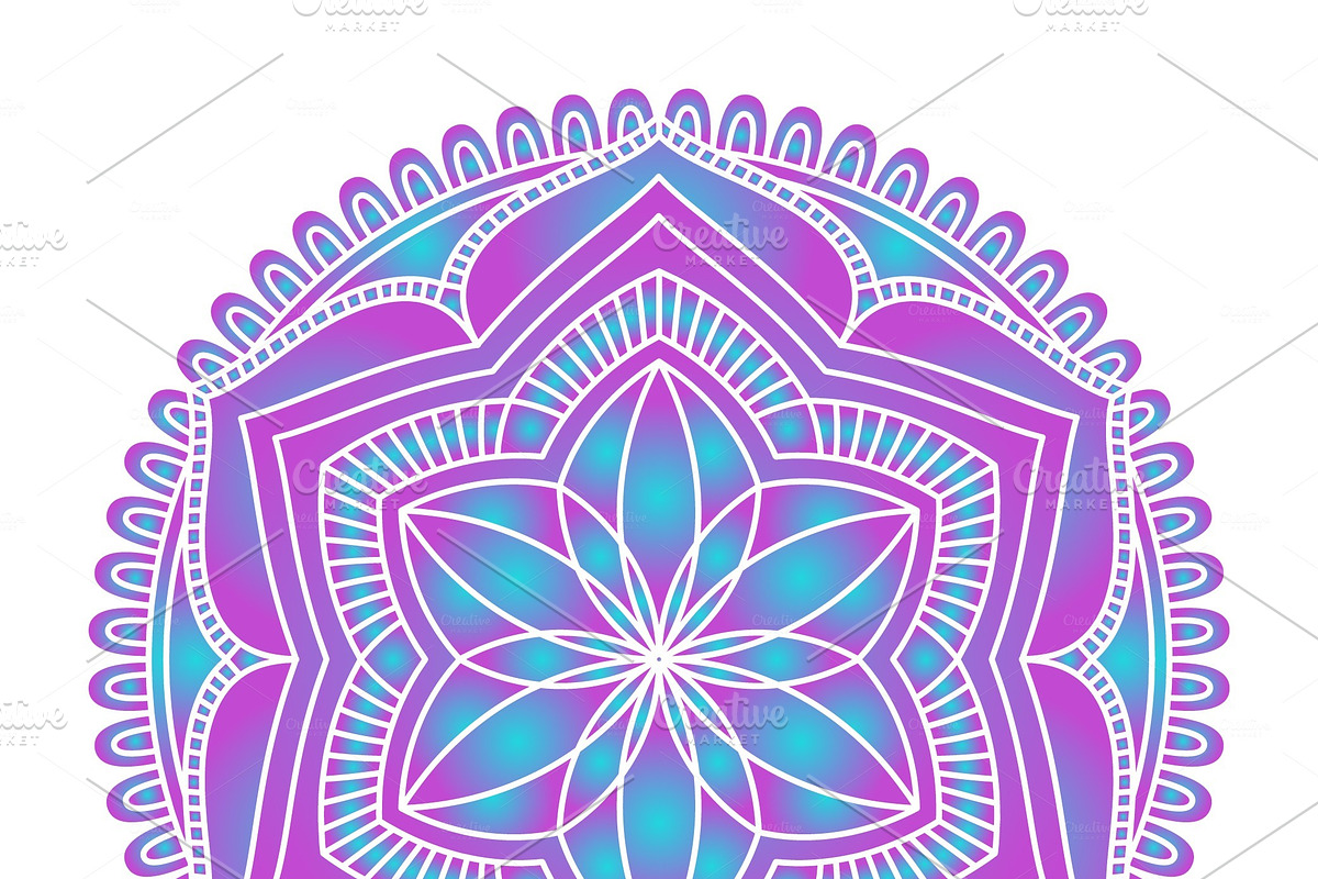 Mandala ornament vector image in Illustrations - product preview 8