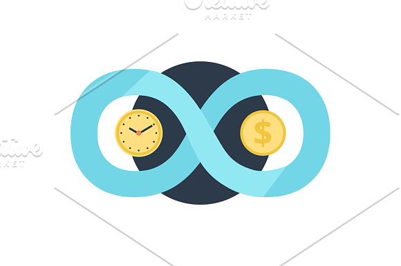 Time is Money Concept Set in Icons - product preview 2
