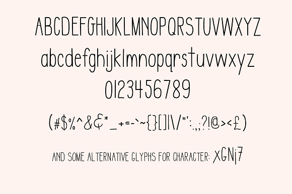 Sans Serif Handwritten font in Scrapbooking Fonts - product preview 2