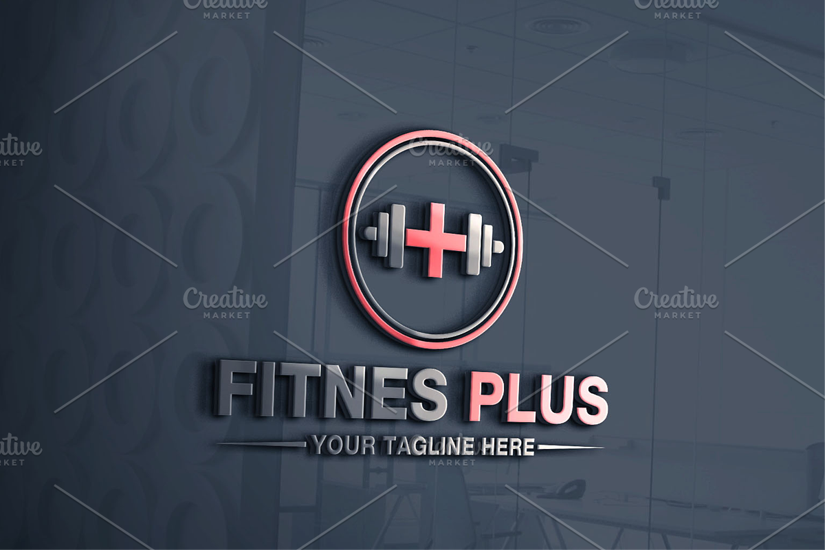 Fitness Plus | Logo Template in Logo Templates - product preview 8