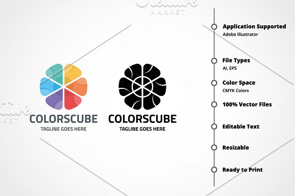 Colors Cube Logo in Logo Templates - product preview 6