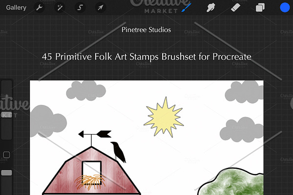 Procreate Primitive Folk Art Stamps
