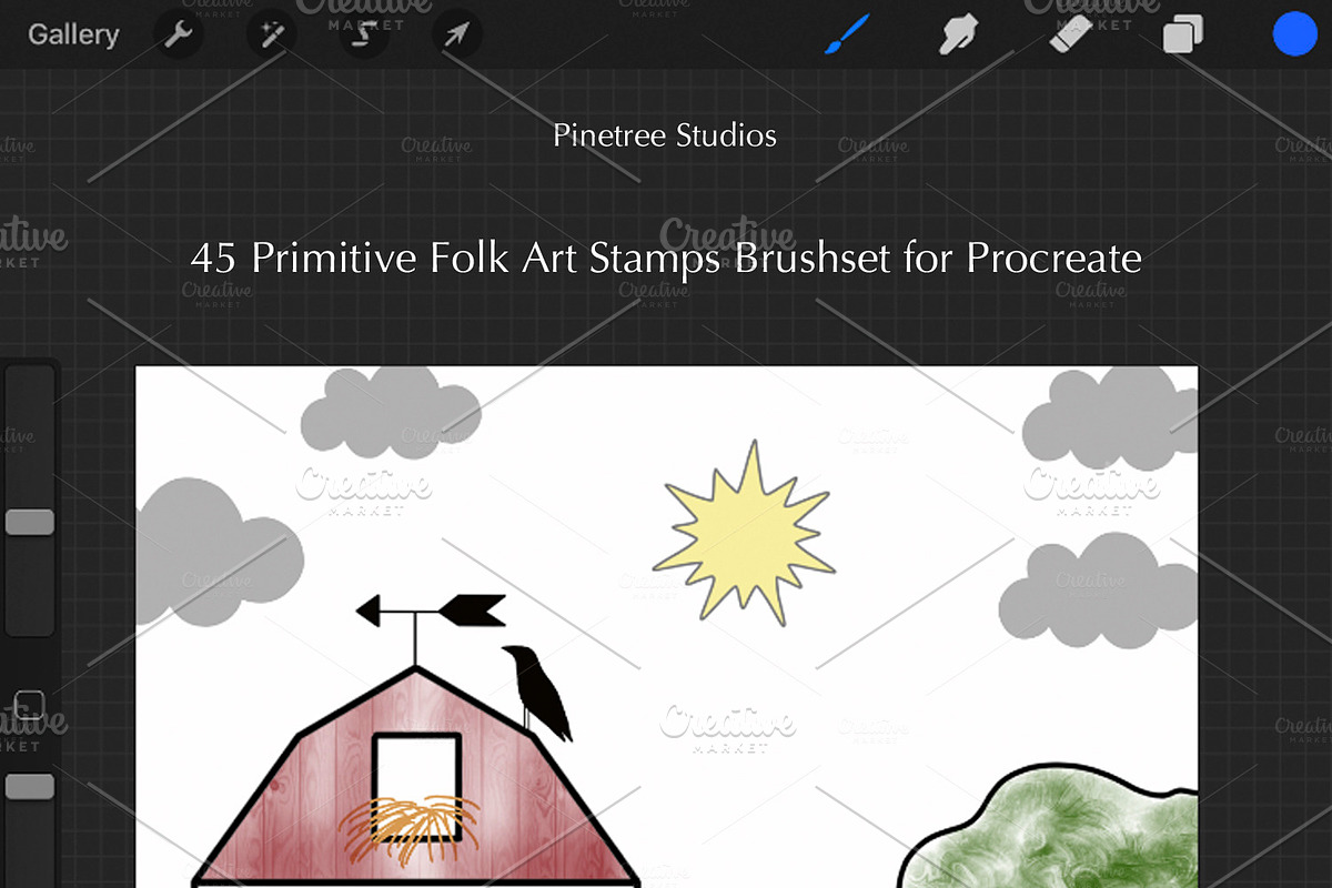 Procreate Primitive Folk Art Stamps in Add-Ons - product preview 8