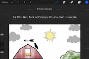 Procreate Primitive Folk Art Stamps