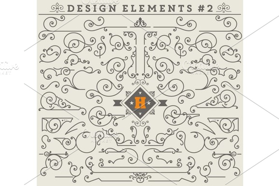 Vintage Design Elements #2 in Illustrations - product preview 8
