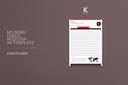 MS Word Check Register A4 Template