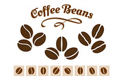 Coffee beans set