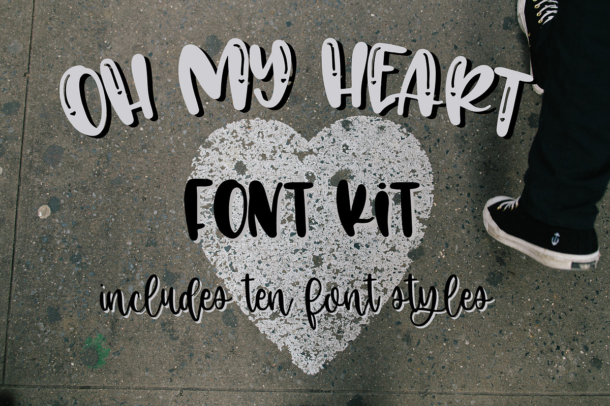 Oh My Heart Font Kit 10 Fonts in Display Fonts - product preview 8