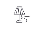 Lamp line icon concept. Lamp vector