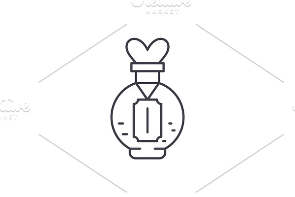 Love potion line icon concept. Love