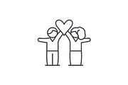 Lovers line icon concept. Lovers