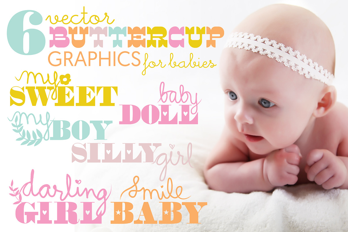 6 Buttercup Graphics for Babies in Objects - product preview 8