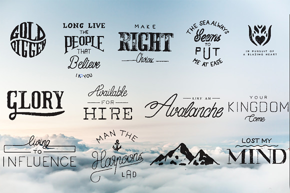 26 Vector Hand Lettering Stamps in Objects - product preview 3