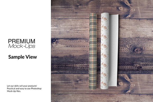 Christmas Fabric Rolls Set in Product Mockups - product preview 3