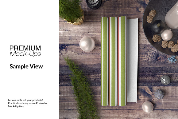 Christmas Fabric Rolls Set in Product Mockups - product preview 7