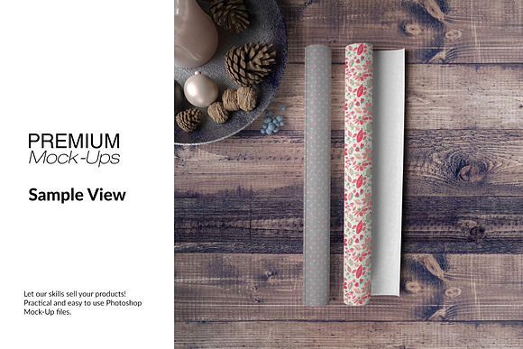 Christmas Fabric Rolls Set in Product Mockups - product preview 8