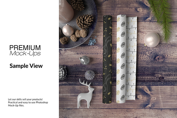 Christmas Fabric Rolls Set in Product Mockups - product preview 10